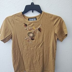 Indigo Moon Embroidered Women's Top